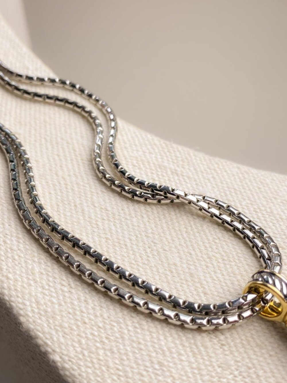 Premier Designs Faux Black Onyx Ball Pendant Double Silver Chain Choker Necklace - Picture 6 of 11